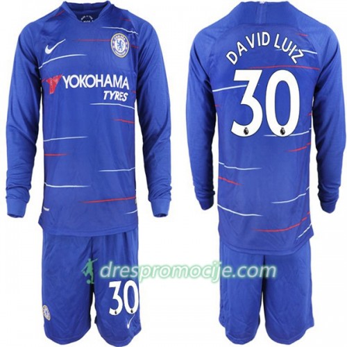 Chelsea Dres David Luiz 30 Dječji Domaći 2018/19 Dugim Rukavima Chelsea Dres David Luiz 30 Dječji Domaći 2018/19 Dugim Rukavima